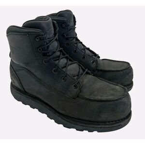 Red Wing Shoes 2447 Boots Mens Size 8 D Black Leather Waterproof Work Vibram EH